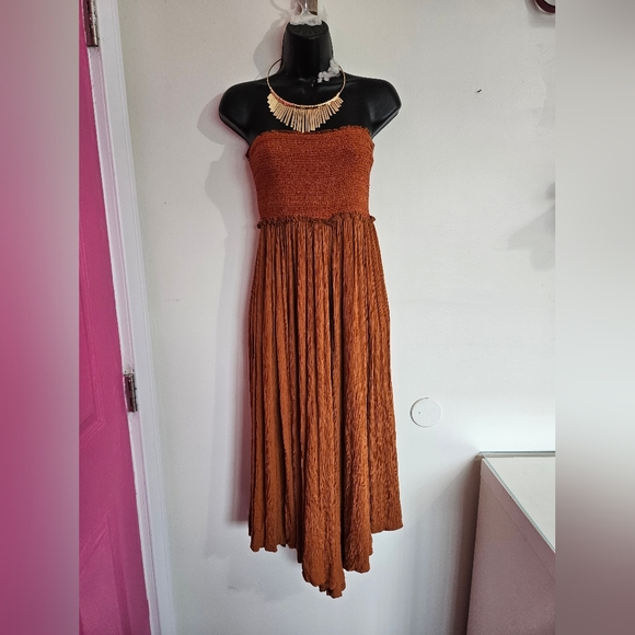 COPY - Free People Strapless Jumpsuit wide leg pants - Picture 2 of 7